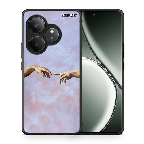 Θήκη Realme GT 6 5G Adam Hand από τη Smartfits με σχέδιο στο πίσω μέρος και μαύρο περίβλημα | Realme GT 6 5G Adam Hand case with colorful back and black bezels