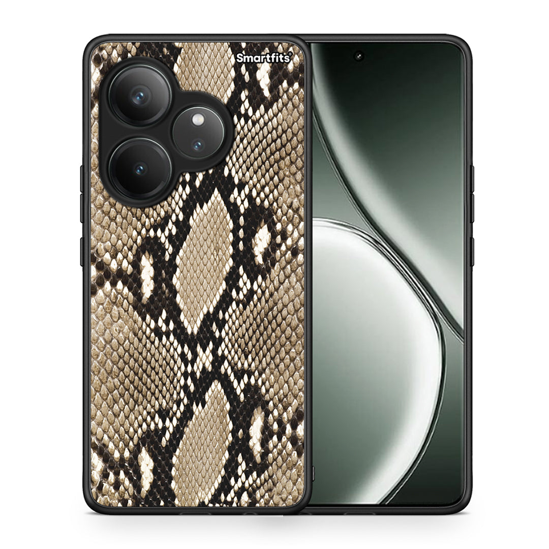 Θήκη Realme GT 6 5G Fashion Snake Animal από τη Smartfits με σχέδιο στο πίσω μέρος και μαύρο περίβλημα | Realme GT 6 5G Fashion Snake Animal case with colorful back and black bezels
