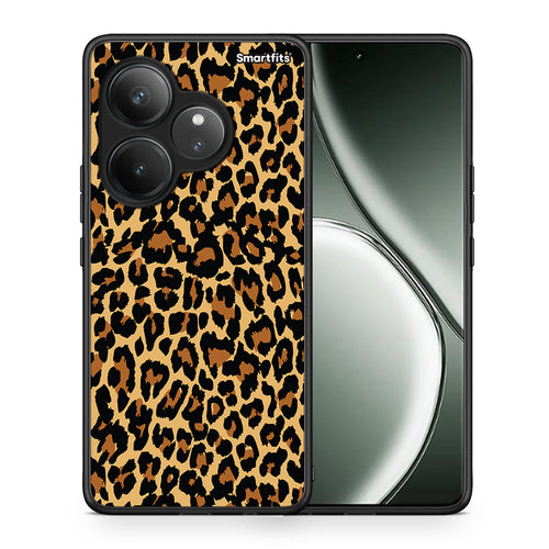 Θήκη Realme GT 6 5G Leopard Animal από τη Smartfits με σχέδιο στο πίσω μέρος και μαύρο περίβλημα | Realme GT 6 5G Leopard Animal case with colorful back and black bezels