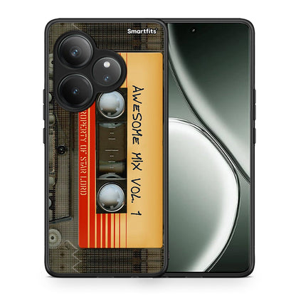 Θήκη Realme GT 6 5G Awesome Mix από τη Smartfits με σχέδιο στο πίσω μέρος και μαύρο περίβλημα | Realme GT 6 5G Awesome Mix case with colorful back and black bezels