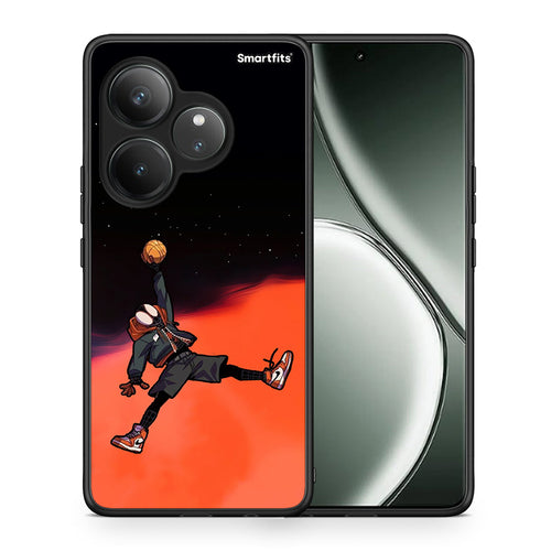 Θήκη Realme GT 6 5G Basketball Hero από τη Smartfits με σχέδιο στο πίσω μέρος και μαύρο περίβλημα | Realme GT 6 5G Basketball Hero case with colorful back and black bezels