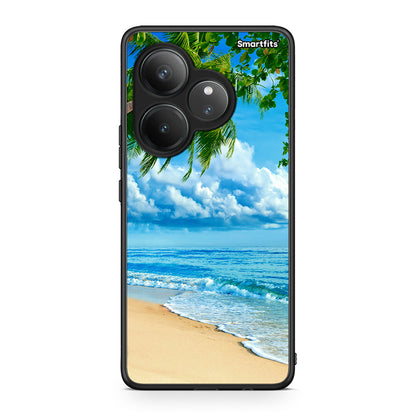Realme GT 6 5G Beautiful Beach θήκη από τη Smartfits με σχέδιο στο πίσω μέρος και μαύρο περίβλημα | Smartphone case with colorful back and black bezels by Smartfits