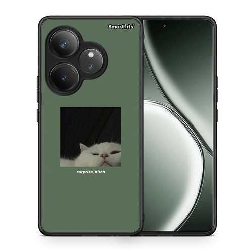 Θήκη Realme GT 6 5G Bitch Surprise από τη Smartfits με σχέδιο στο πίσω μέρος και μαύρο περίβλημα | Realme GT 6 5G Bitch Surprise case with colorful back and black bezels