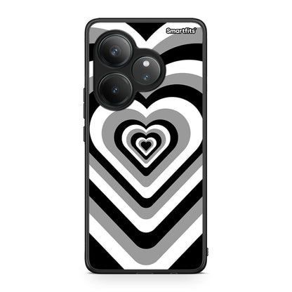 Realme GT 6 5G Black Hearts θήκη από τη Smartfits με σχέδιο στο πίσω μέρος και μαύρο περίβλημα | Smartphone case with colorful back and black bezels by Smartfits