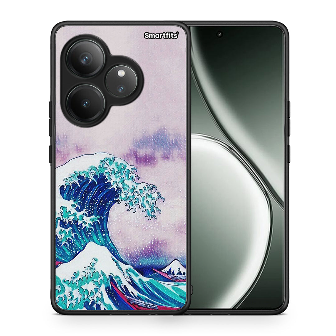 Θήκη Realme GT 6 5G Blue Waves από τη Smartfits με σχέδιο στο πίσω μέρος και μαύρο περίβλημα | Realme GT 6 5G Blue Waves case with colorful back and black bezels