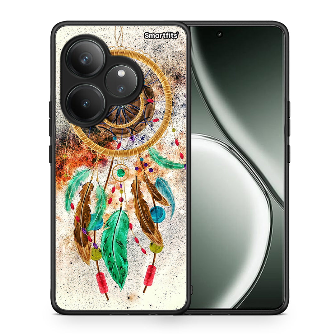 Θήκη Realme GT 6 5G DreamCatcher Boho από τη Smartfits με σχέδιο στο πίσω μέρος και μαύρο περίβλημα | Realme GT 6 5G DreamCatcher Boho case with colorful back and black bezels