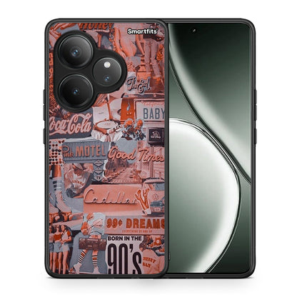 Θήκη Realme GT 6 5G Born In 90s από τη Smartfits με σχέδιο στο πίσω μέρος και μαύρο περίβλημα | Realme GT 6 5G Born In 90s case with colorful back and black bezels