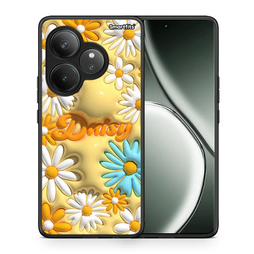 Θήκη Realme GT 6 5G Bubble Daisies από τη Smartfits με σχέδιο στο πίσω μέρος και μαύρο περίβλημα | Realme GT 6 5G Bubble Daisies case with colorful back and black bezels