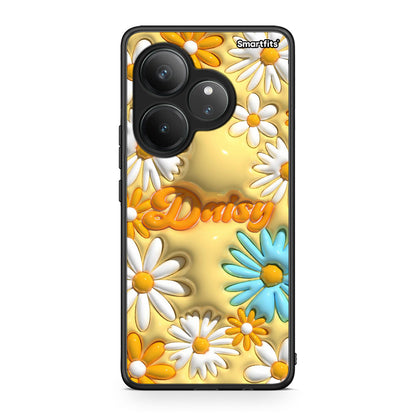 Realme GT 6 5G Bubble Daisies θήκη από τη Smartfits με σχέδιο στο πίσω μέρος και μαύρο περίβλημα | Smartphone case with colorful back and black bezels by Smartfits