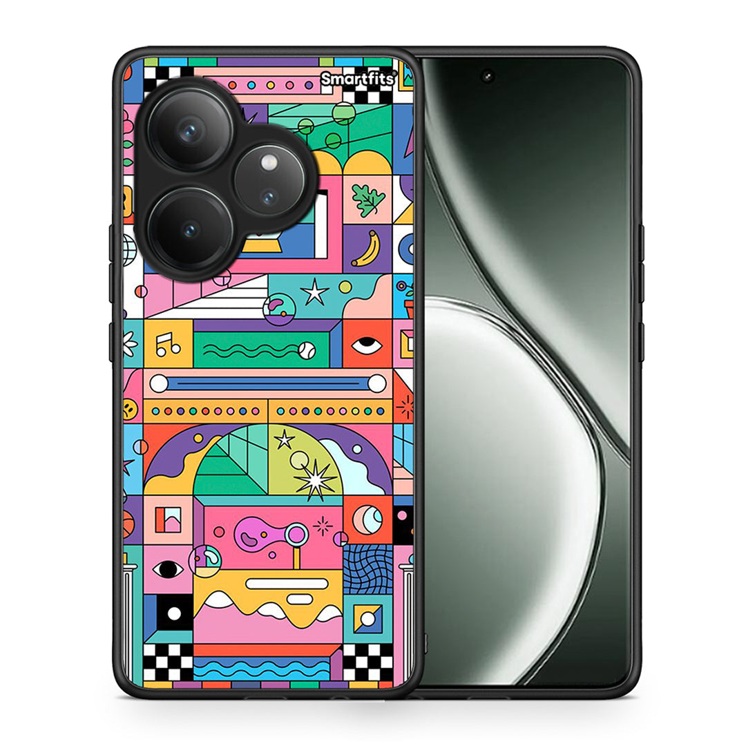 Θήκη Realme GT 6 5G Bubbles Soap από τη Smartfits με σχέδιο στο πίσω μέρος και μαύρο περίβλημα | Realme GT 6 5G Bubbles Soap case with colorful back and black bezels