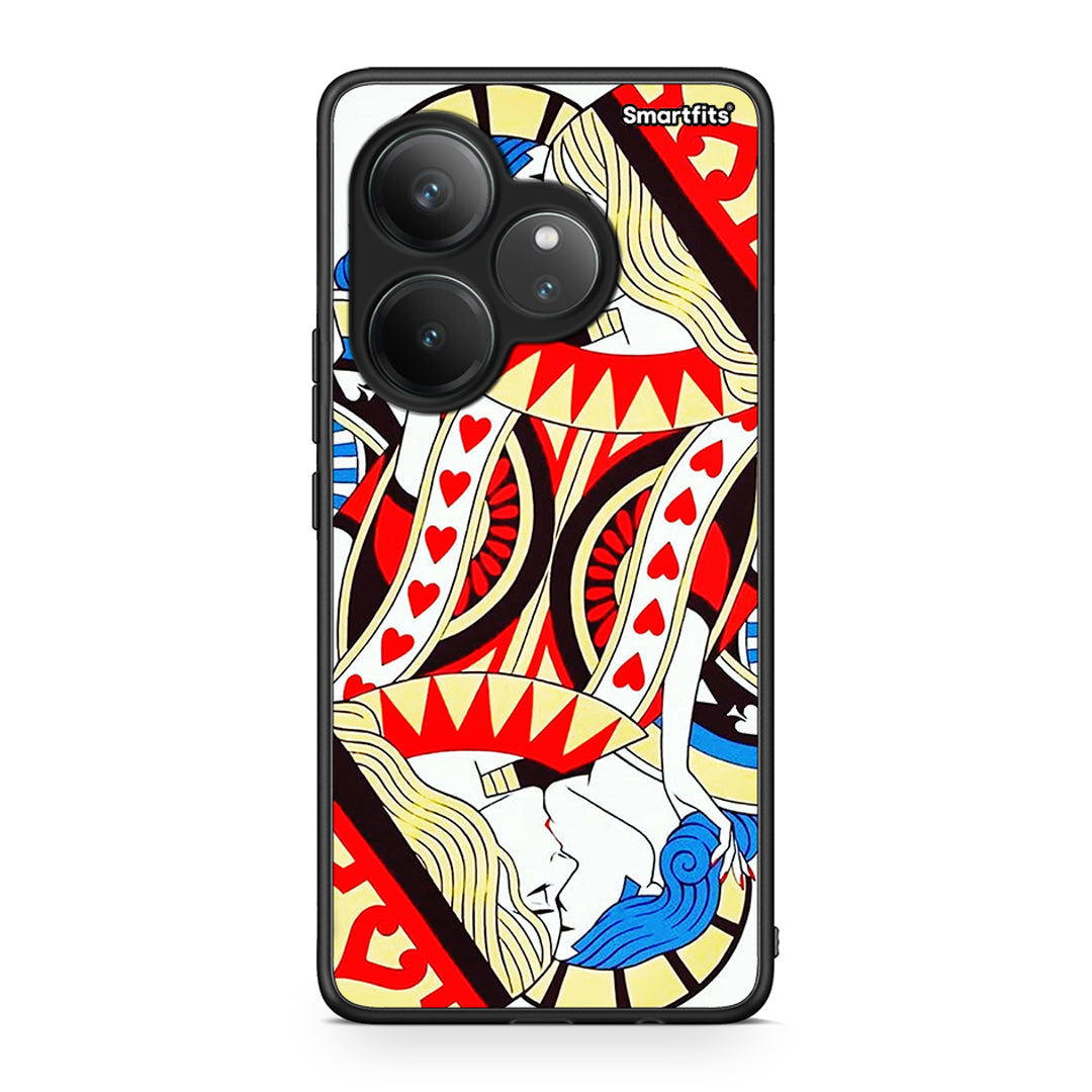 Realme GT 6 5G Card Love θήκη από τη Smartfits με σχέδιο στο πίσω μέρος και μαύρο περίβλημα | Smartphone case with colorful back and black bezels by Smartfits