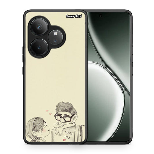 Θήκη Realme GT 6 5G Carl And Ellie από τη Smartfits με σχέδιο στο πίσω μέρος και μαύρο περίβλημα | Realme GT 6 5G Carl And Ellie case with colorful back and black bezels