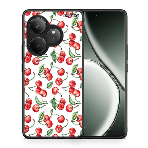 Θήκη Realme GT 6 5G Cherry Summer από τη Smartfits με σχέδιο στο πίσω μέρος και μαύρο περίβλημα | Realme GT 6 5G Cherry Summer case with colorful back and black bezels