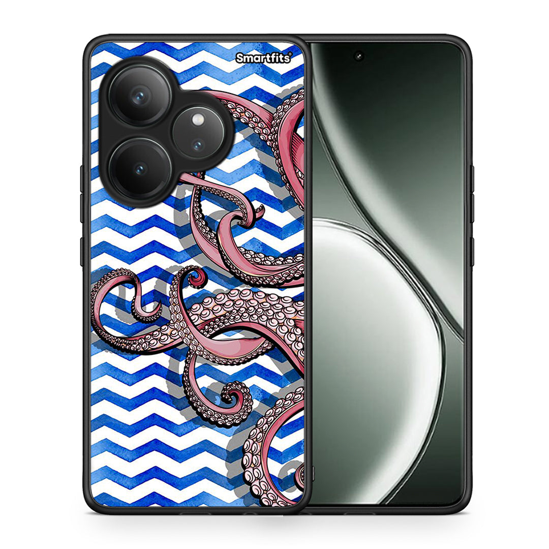 Θήκη Realme GT 6 5G Chevron Devilfish από τη Smartfits με σχέδιο στο πίσω μέρος και μαύρο περίβλημα | Realme GT 6 5G Chevron Devilfish case with colorful back and black bezels