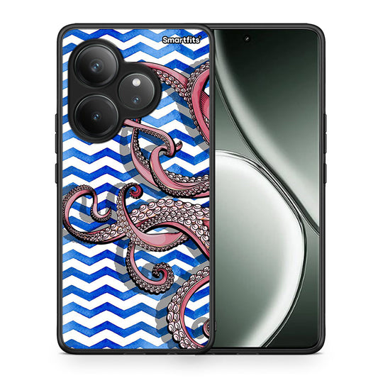 Θήκη Realme GT 6 5G Chevron Devilfish από τη Smartfits με σχέδιο στο πίσω μέρος και μαύρο περίβλημα | Realme GT 6 5G Chevron Devilfish case with colorful back and black bezels