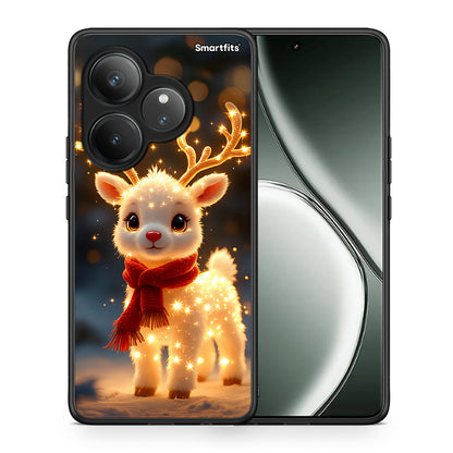 Θήκη Realme GT 6 5G Christmas Cutie από τη Smartfits με σχέδιο στο πίσω μέρος και μαύρο περίβλημα | Realme GT 6 5G Christmas Cutie case with colorful back and black bezels