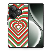 Thumbnail for Θήκη Realme GT 6 5G Christmas Hearts από τη Smartfits με σχέδιο στο πίσω μέρος και μαύρο περίβλημα | Realme GT 6 5G Christmas Hearts case with colorful back and black bezels