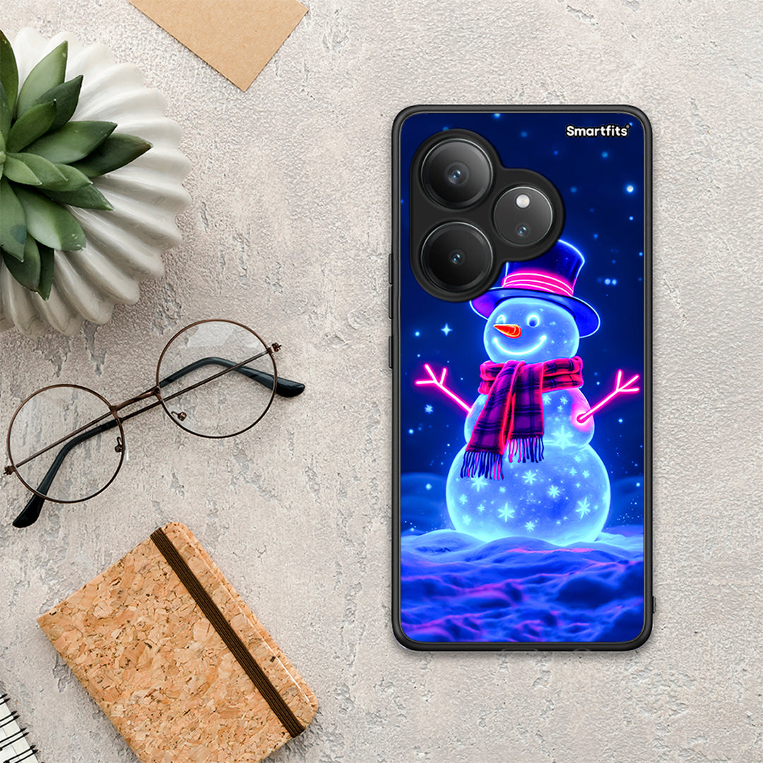 Christmas Neon Snowman - Realme GT 6 5G θήκη