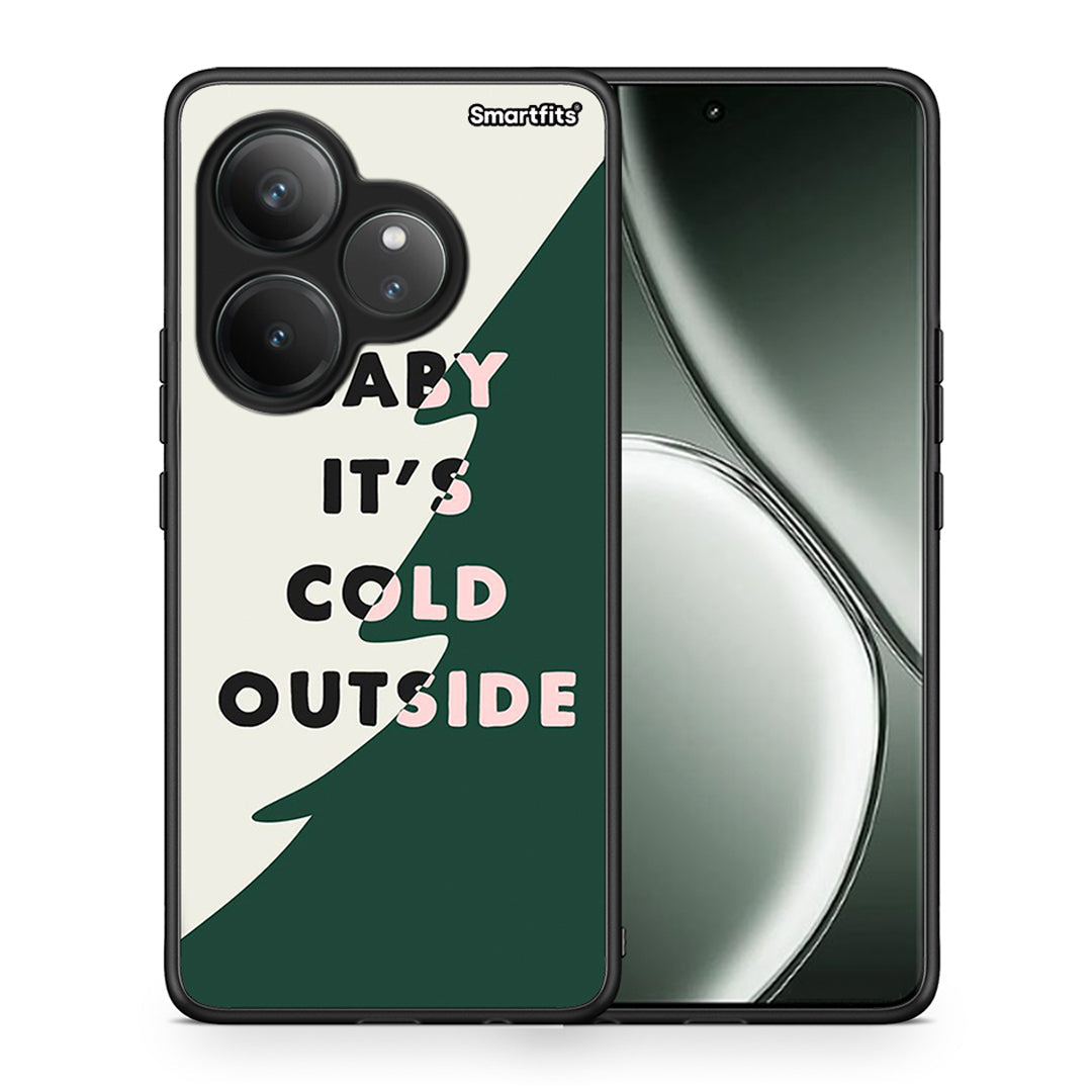 Θήκη Realme GT 6 5G Cold Outside από τη Smartfits με σχέδιο στο πίσω μέρος και μαύρο περίβλημα | Realme GT 6 5G Cold Outside case with colorful back and black bezels