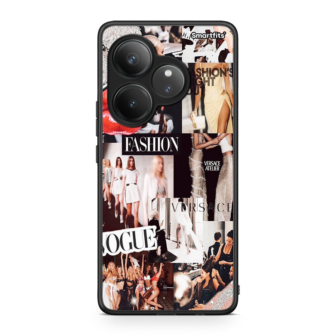 Realme GT 6 5G Collage Fashion Θήκη Αγίου Βαλεντίνου από τη Smartfits με σχέδιο στο πίσω μέρος και μαύρο περίβλημα | Smartphone case with colorful back and black bezels by Smartfits