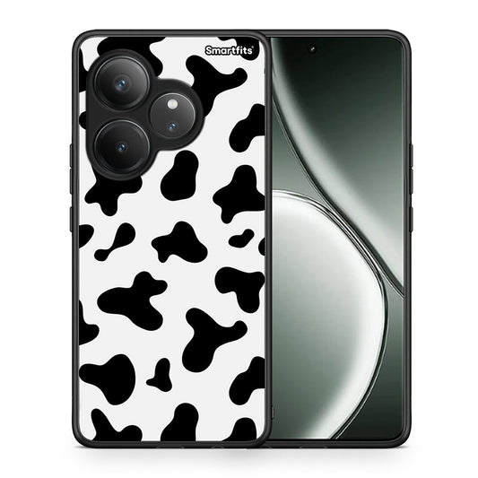 Θήκη Realme GT 6 5G Cow Print από τη Smartfits με σχέδιο στο πίσω μέρος και μαύρο περίβλημα | Realme GT 6 5G Cow Print case with colorful back and black bezels