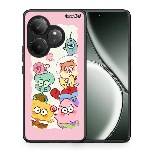 Θήκη Realme GT 6 5G Cute Companion από τη Smartfits με σχέδιο στο πίσω μέρος και μαύρο περίβλημα | Realme GT 6 5G Cute Companion case with colorful back and black bezels