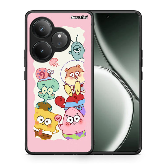 Θήκη Realme GT 6 5G Cute Companion από τη Smartfits με σχέδιο στο πίσω μέρος και μαύρο περίβλημα | Realme GT 6 5G Cute Companion case with colorful back and black bezels