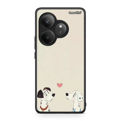 Realme GT 6 5G Dalmatians Love θήκη από τη Smartfits με σχέδιο στο πίσω μέρος και μαύρο περίβλημα | Smartphone case with colorful back and black bezels by Smartfits