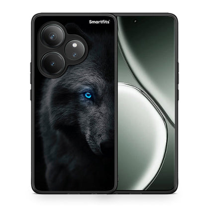 Θήκη Realme GT 6 5G Dark Wolf από τη Smartfits με σχέδιο στο πίσω μέρος και μαύρο περίβλημα | Realme GT 6 5G Dark Wolf case with colorful back and black bezels