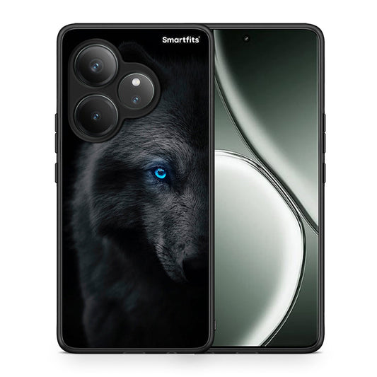 Θήκη Realme GT 6 5G Dark Wolf από τη Smartfits με σχέδιο στο πίσω μέρος και μαύρο περίβλημα | Realme GT 6 5G Dark Wolf case with colorful back and black bezels