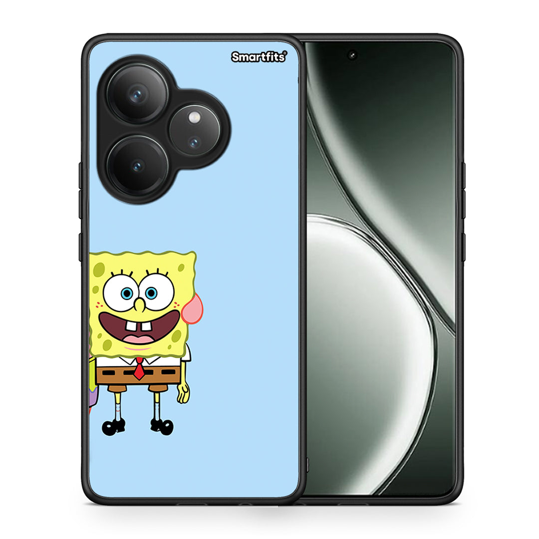 Θήκη Realme GT 6 5G Friends Bob από τη Smartfits με σχέδιο στο πίσω μέρος και μαύρο περίβλημα | Realme GT 6 5G Friends Bob case with colorful back and black bezels