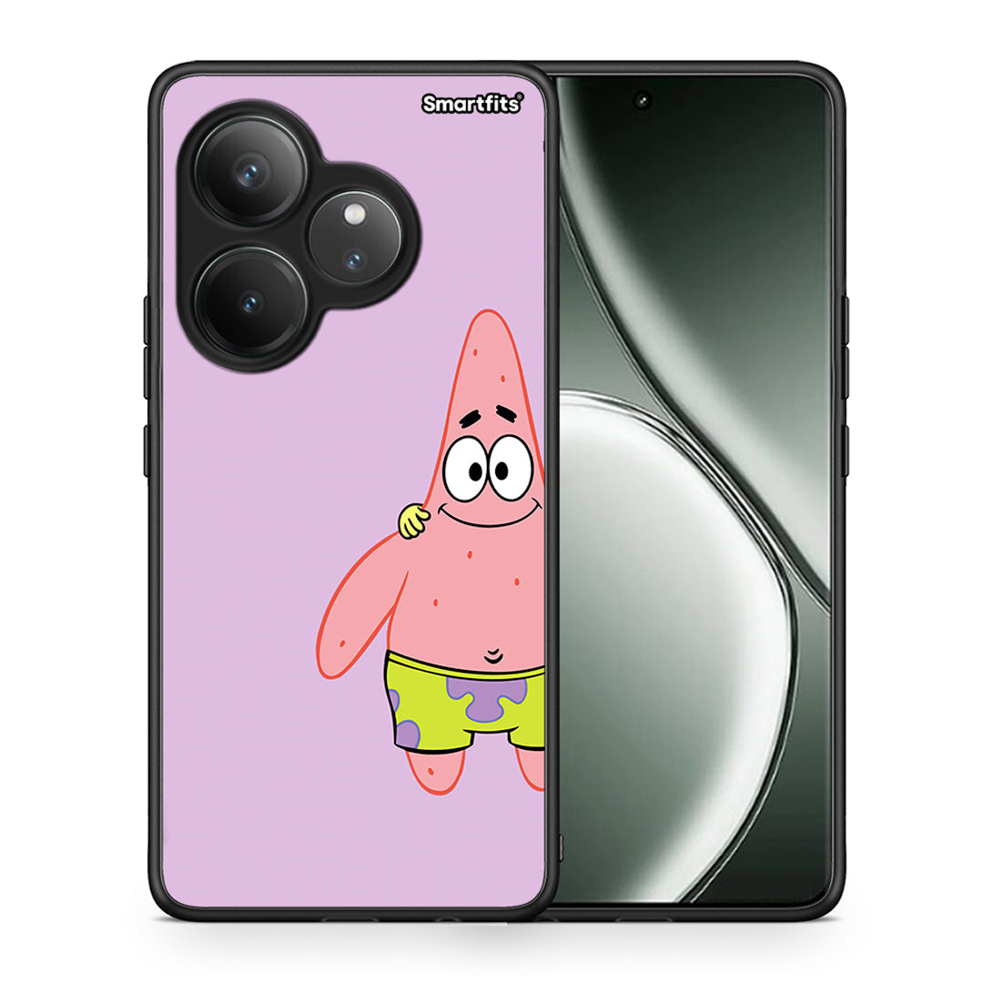 Θήκη Realme GT 6 5G Friends Patrick από τη Smartfits με σχέδιο στο πίσω μέρος και μαύρο περίβλημα | Realme GT 6 5G Friends Patrick case with colorful back and black bezels