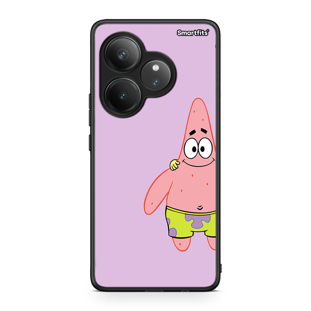 Realme GT 6 5G Friends Patrick θήκη από τη Smartfits με σχέδιο στο πίσω μέρος και μαύρο περίβλημα | Smartphone case with colorful back and black bezels by Smartfits