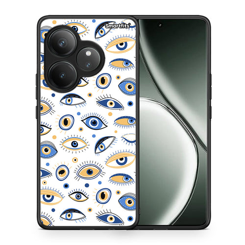 Θήκη Realme GT 6 5G Ftou Ftou από τη Smartfits με σχέδιο στο πίσω μέρος και μαύρο περίβλημα | Realme GT 6 5G Ftou Ftou case with colorful back and black bezels