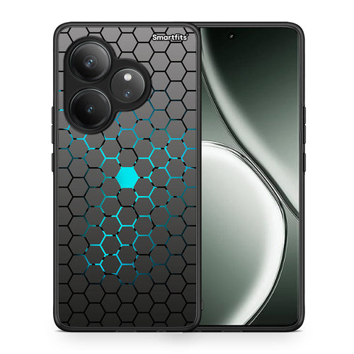 Θήκη Realme GT 6 5G Hexagonal Geometric από τη Smartfits με σχέδιο στο πίσω μέρος και μαύρο περίβλημα | Realme GT 6 5G Hexagonal Geometric case with colorful back and black bezels