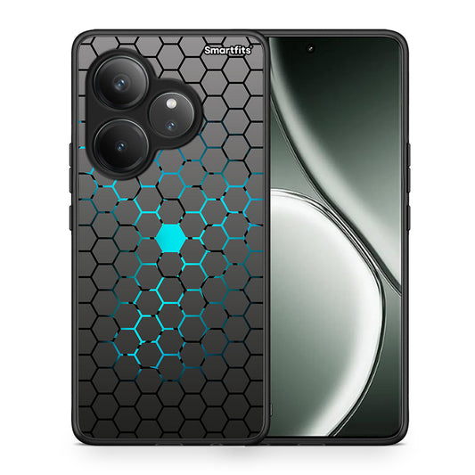 Θήκη Realme GT 6 5G Hexagonal Geometric από τη Smartfits με σχέδιο στο πίσω μέρος και μαύρο περίβλημα | Realme GT 6 5G Hexagonal Geometric case with colorful back and black bezels