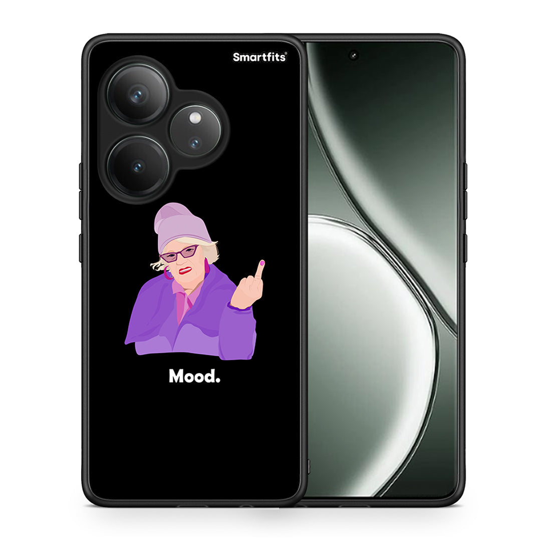 Θήκη Realme GT 6 5G Grandma Mood Black από τη Smartfits με σχέδιο στο πίσω μέρος και μαύρο περίβλημα | Realme GT 6 5G Grandma Mood Black case with colorful back and black bezels