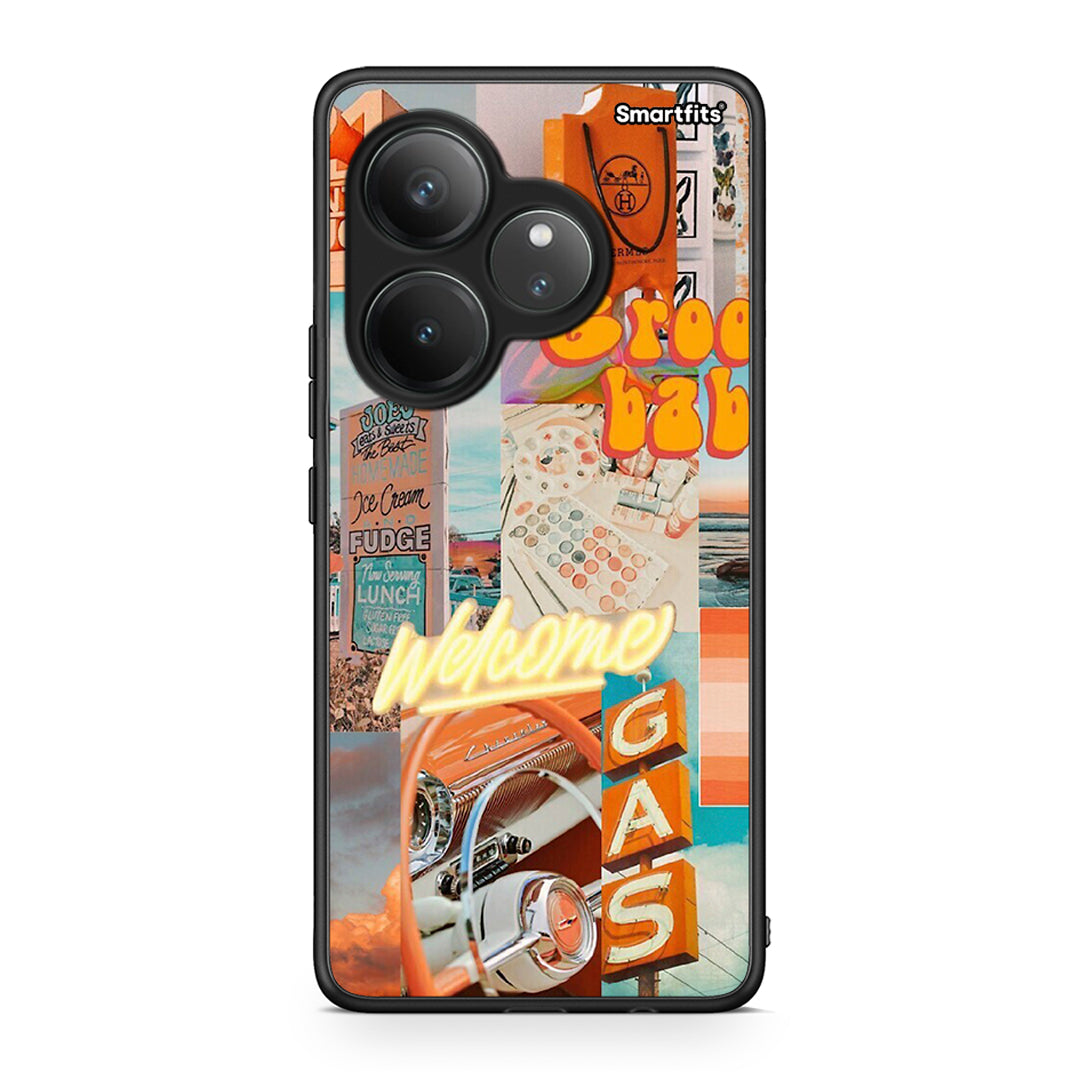 Realme GT 6 5G Groovy Babe Θήκη Αγίου Βαλεντίνου από τη Smartfits με σχέδιο στο πίσω μέρος και μαύρο περίβλημα | Smartphone case with colorful back and black bezels by Smartfits