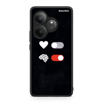 Realme GT 6 5G Heart Vs Brain Θήκη Αγίου Βαλεντίνου από τη Smartfits με σχέδιο στο πίσω μέρος και μαύρο περίβλημα | Smartphone case with colorful back and black bezels by Smartfits
