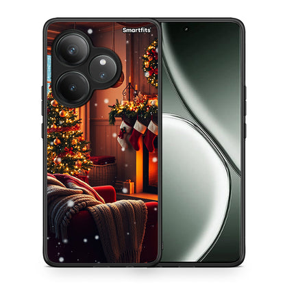 Θήκη Realme GT 6 5G Home For Christmas από τη Smartfits με σχέδιο στο πίσω μέρος και μαύρο περίβλημα | Realme GT 6 5G Home For Christmas case with colorful back and black bezels
