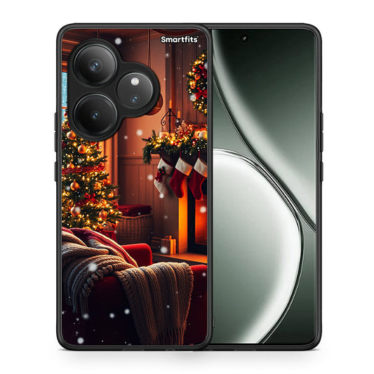 Θήκη Realme GT 6 5G Home For Christmas από τη Smartfits με σχέδιο στο πίσω μέρος και μαύρο περίβλημα | Realme GT 6 5G Home For Christmas case with colorful back and black bezels