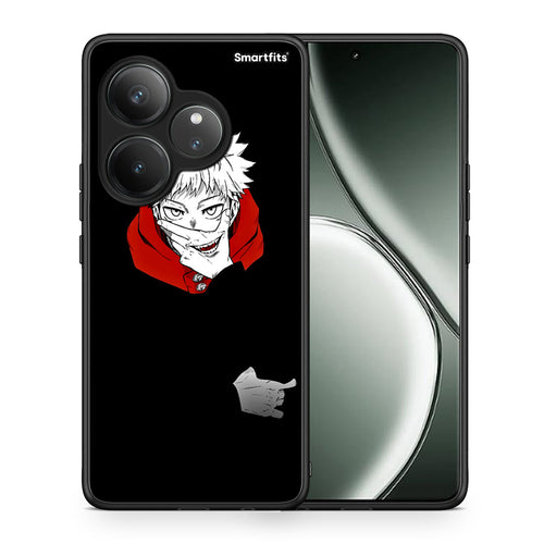 Θήκη Realme GT 6 5G Itadori Anime από τη Smartfits με σχέδιο στο πίσω μέρος και μαύρο περίβλημα | Realme GT 6 5G Itadori Anime case with colorful back and black bezels