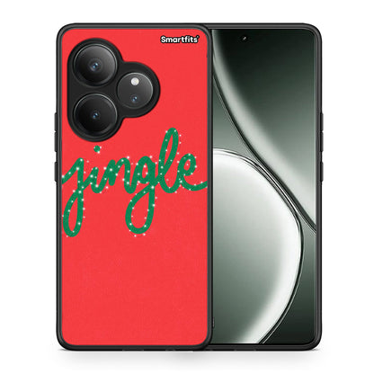Θήκη Realme GT 6 5G Jingle Xmas από τη Smartfits με σχέδιο στο πίσω μέρος και μαύρο περίβλημα | Realme GT 6 5G Jingle Xmas case with colorful back and black bezels