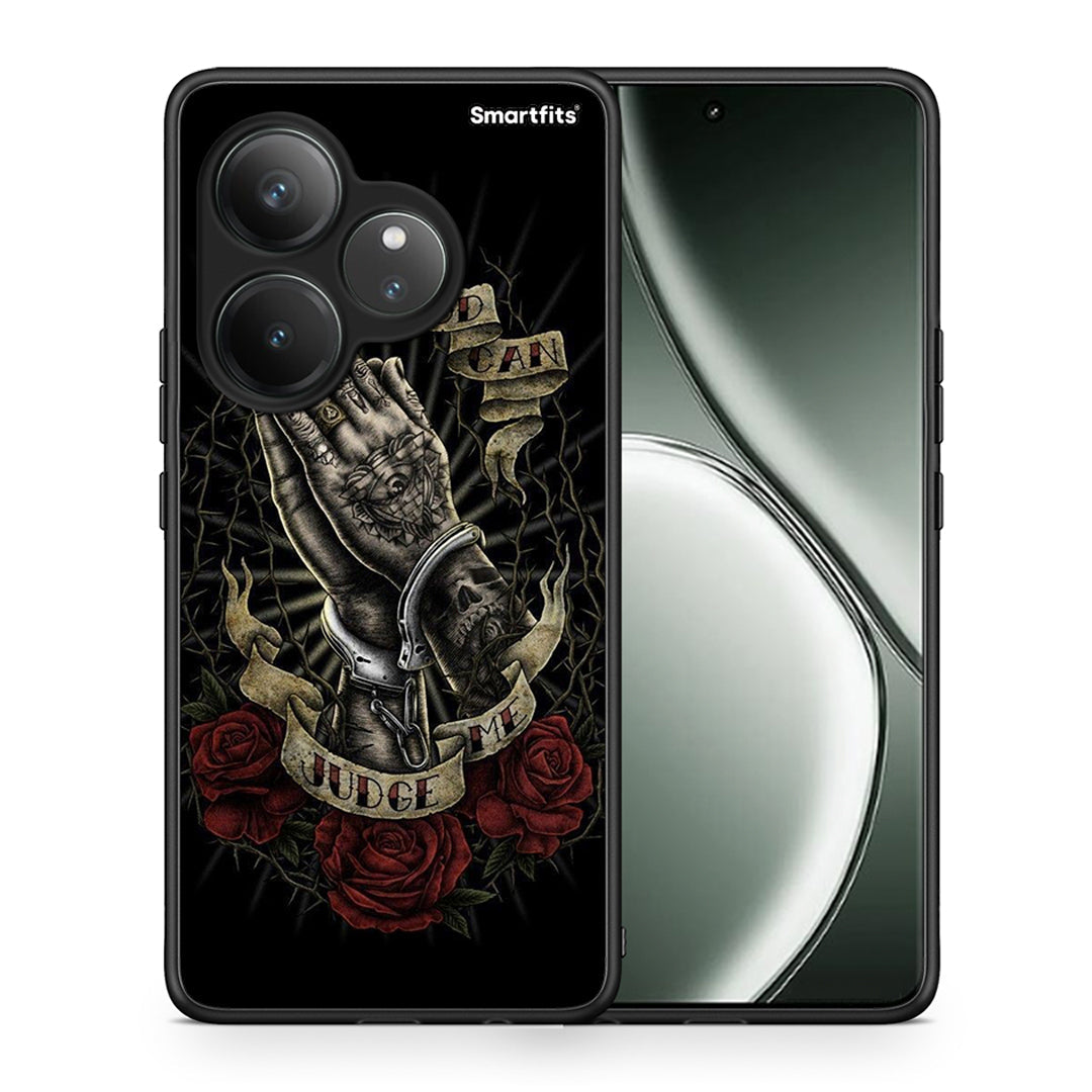 Θήκη Realme GT 6 5G Judge By God από τη Smartfits με σχέδιο στο πίσω μέρος και μαύρο περίβλημα | Realme GT 6 5G Judge By God case with colorful back and black bezels