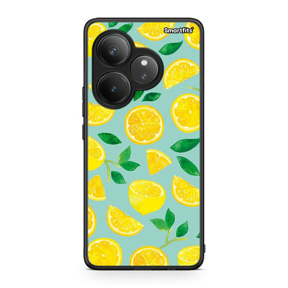 Realme GT 6 5G Lemons θήκη από τη Smartfits με σχέδιο στο πίσω μέρος και μαύρο περίβλημα | Smartphone case with colorful back and black bezels by Smartfits