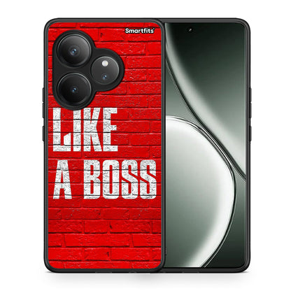 Θήκη Realme GT 6 5G Like A Boss από τη Smartfits με σχέδιο στο πίσω μέρος και μαύρο περίβλημα | Realme GT 6 5G Like A Boss case with colorful back and black bezels