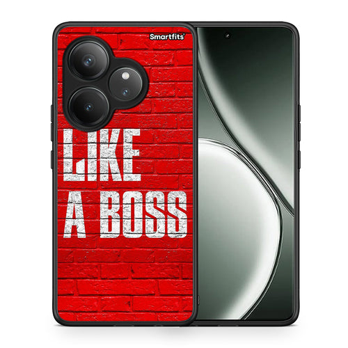 Θήκη Realme GT 6 5G Like A Boss από τη Smartfits με σχέδιο στο πίσω μέρος και μαύρο περίβλημα | Realme GT 6 5G Like A Boss case with colorful back and black bezels