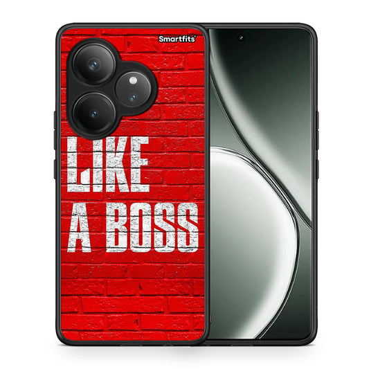 Θήκη Realme GT 6 5G Like A Boss από τη Smartfits με σχέδιο στο πίσω μέρος και μαύρο περίβλημα | Realme GT 6 5G Like A Boss case with colorful back and black bezels