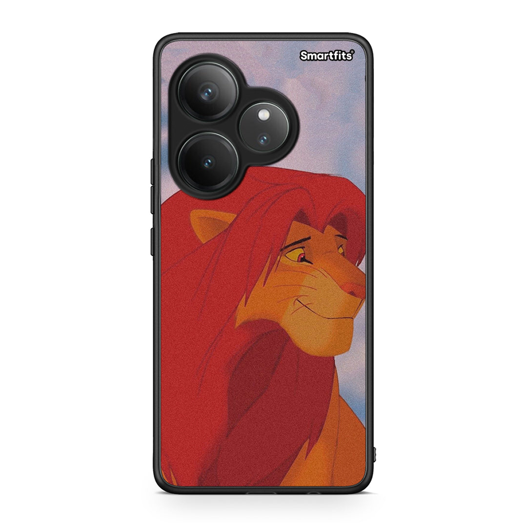 Realme GT 6 5G Lion Love 1 Θήκη Αγίου Βαλεντίνου από τη Smartfits με σχέδιο στο πίσω μέρος και μαύρο περίβλημα | Smartphone case with colorful back and black bezels by Smartfits