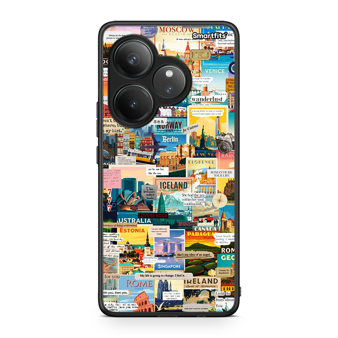 Realme GT 6 5G Live To Travel θήκη από τη Smartfits με σχέδιο στο πίσω μέρος και μαύρο περίβλημα | Smartphone case with colorful back and black bezels by Smartfits